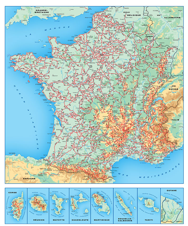 carte des gr de france GR® : Sentiers de Grande Randonnée   Mon GR®